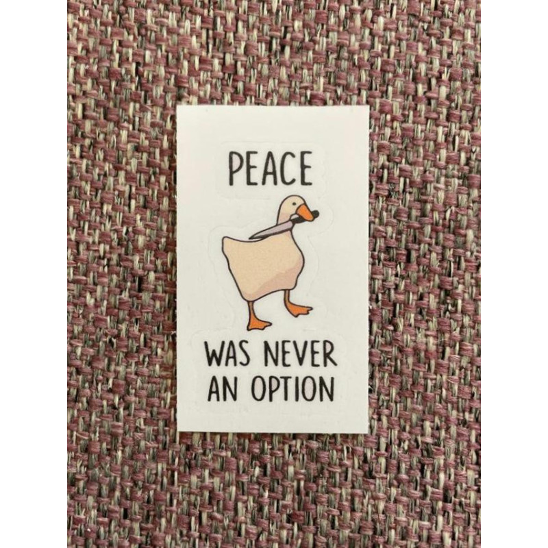 peace was never an option