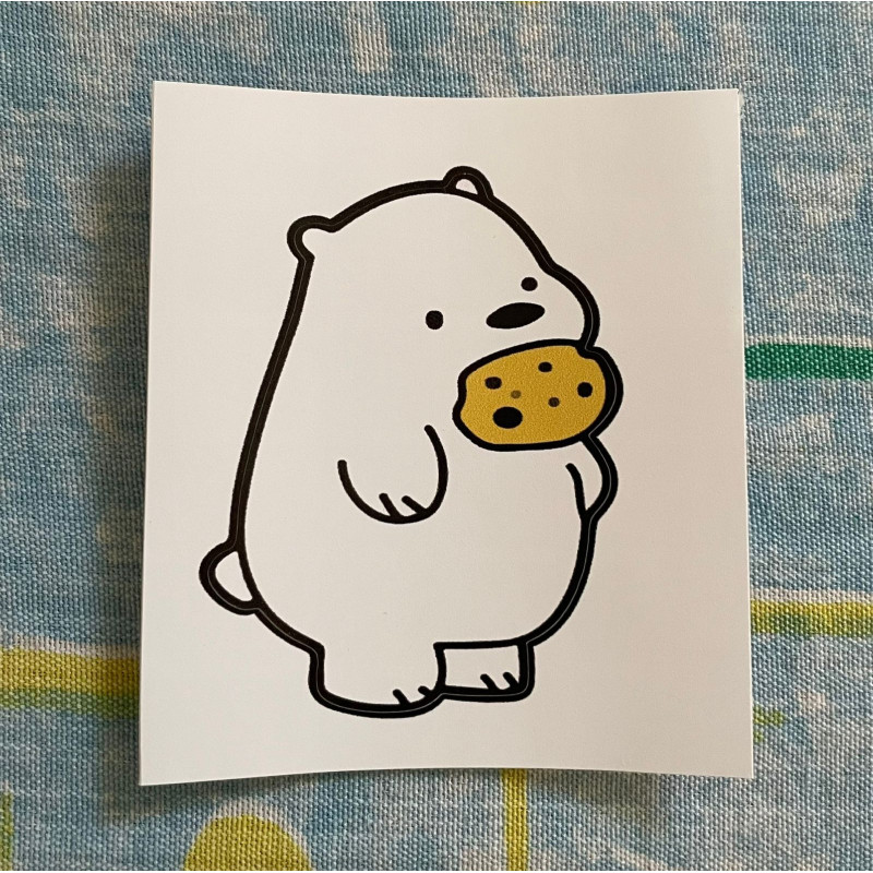cute icy with a cookie sticker