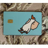 tired duck telda card sticker